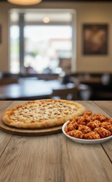 pizza and wings for game night